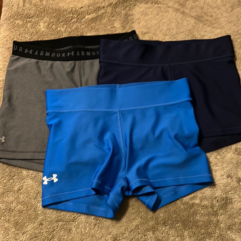 Under Armour Blue, Navy & Gray Women's Athletic Shorts (3 Pack)